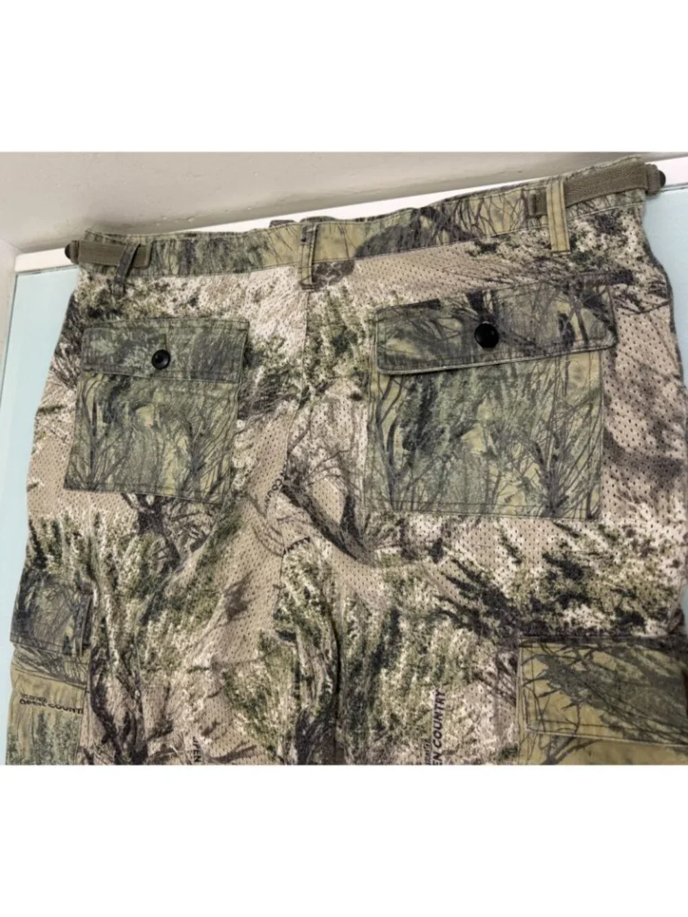 Cabelas Vented Mesh Camo Hunting Cargo Pants Men Large L Open Country Camouflage - Picture 9 of 10